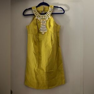 INC International Concepts Yellow Halter Mini Dress